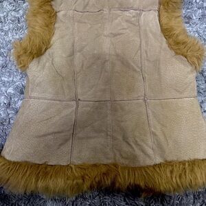 Tan Faux Fur Vest